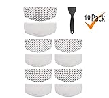 Tingkam 10 Pack Washable Steam Mop Pads Replacement Compatible with Bissell Powerfresh 1940 1544 1440 Series Steam Mop, Model 1544A, 2075A, 1806, 5938, 1940W, 19404, 1940A