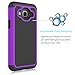 Galaxy Sky Case, Galaxy J3 2016/J3 V Case, Galaxy Express/Amp Case, Galaxy Sol Case, Zectoo Hybrid Dual Layer Shockproof Armor Defender Rugged Rubber Plastic Phone Case Cover - Purple