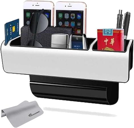 Amazon Raksonic 品質商品 車用収納ポケット 運転席と助手席の間サイド収納ボックス 隙間ポケット すき間ポケット 小物収納 便利グッズ 多機能ギャップ収納 落下防止 シートサイド収納 運転席と助手席汎用 カー用品 ポケット ケース カバー 車 バイク