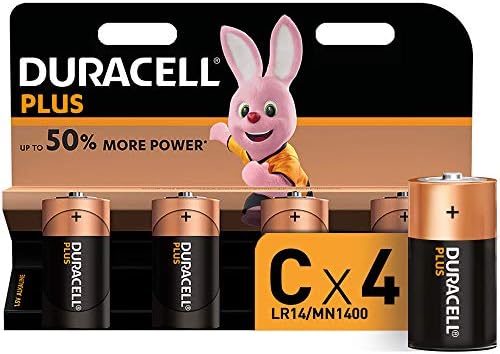 Plus C Baby Alkaline Batterien LR14, 4er Pack