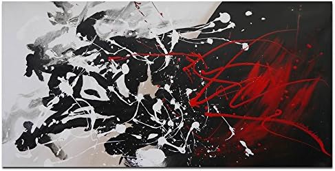 SUNRISE Art Modern Abstract Painting Red and Black High Q. Wall Decor Paintings on Canvas without frame
