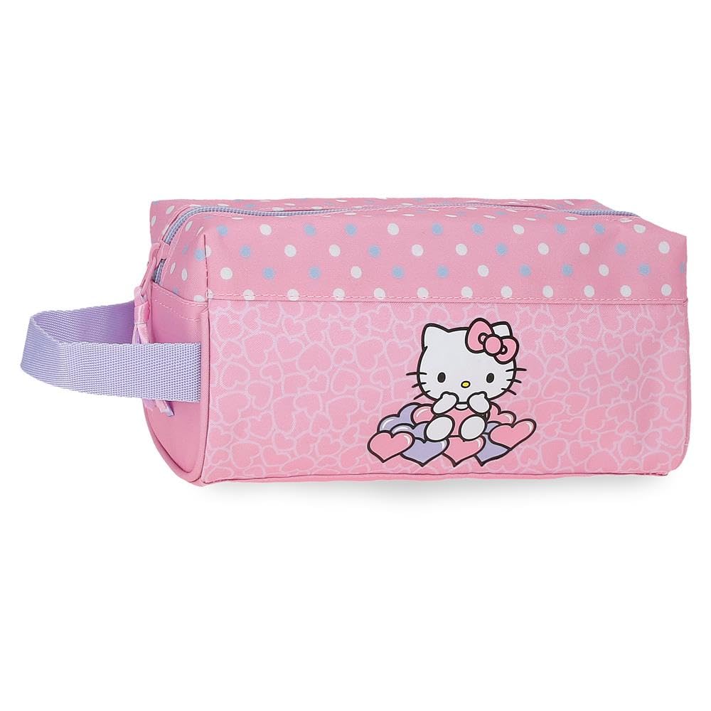 Hello Kitty Hearts & Dots, School Bag, Shoulder Bag, Made of Polyester, Pink, Case