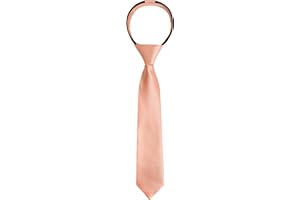 Alizeal Boys Solid Color Pre-tied 2.4'' Zipper Skinny Necktie