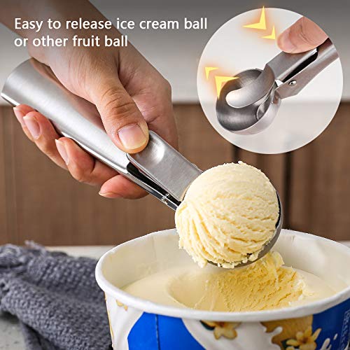 Ice Cream Scoop Stainless Steel Water Melon Scoop with Trigger
