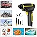 Tire Inflator with Digital Pressure Gauge, 150PSI 12V DC Portable Air Compressor Pump with 3 High Air Flow Nozzles & Adaptors for Cars, Bicycles and Basketballs