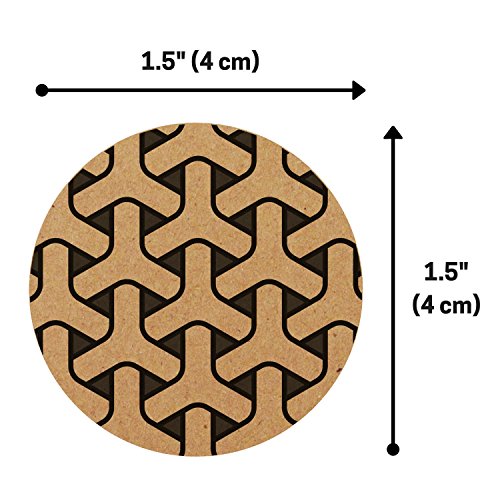 1.5" Kraft Envelope Seals with Geometric Designs - 10 Designs, Pack of 200 - Thumbnail 3
