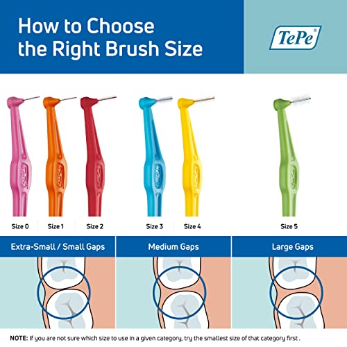 TEPE Interdental Brush Angle, Angled Dental Brush For Teeth Cleaning