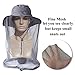 ayamaya Mosquito Head Net Hat for Men Women Sun Hats Wide Brim Grey