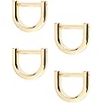 Artibetter D-Rings in Shackle Horseshoe U Shape D DIY Leather Craft Purse Keychain Accessories for Strap 2cm (Gold)