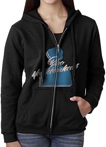 ASLDGJ Casual Womens Blue Neighbourhood Troye Tour 2016 Full-Zip Sweatshirt Hoodie Jacket X-Large