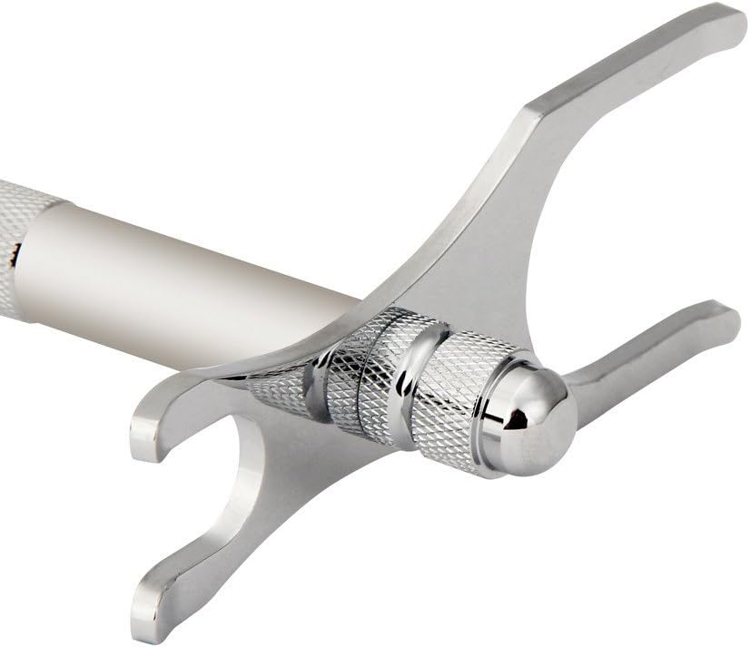 TEEROVA Universal Stainless Steel Safety Razor Stand Holder Shaving Brush Stand, Silver - Image 3