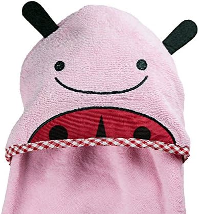 Fast-Drying, Microfiber Hooded Pet Towel with Adorable Lady Bug Design, Perfect for Puppies and Small Pets by Zoola Pets