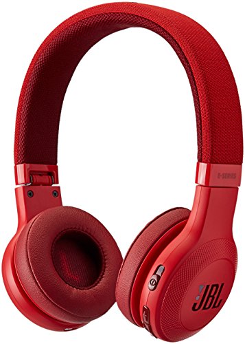 JBL E45BT On-Ear Wireless Headphones (Red) (Renewed)