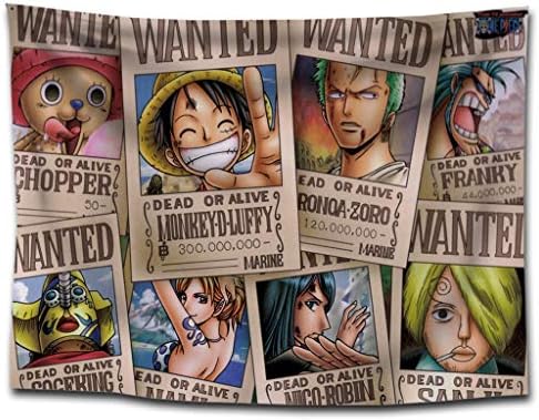 MCGMXG Tapestry One Piece Anime Wall Tapestry Living Room Bedroom Wall Hanging Home Decor Wall Hanging, Sheets Tapestry (Color : E, Size : 150CM×200CM)
