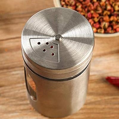 Salt And Pepper Shakers With Adjustable Pour Holes Elegant Stainless Steel Salt And Pepper Bottle Buy Online At Best Price In Uae Amazon Ae