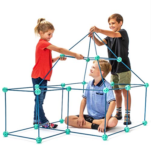 Fort Building Kits for Kids - Fun Forts STEM Building Toys, Play Tent Fort Kit with 81 Pcs