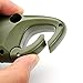 BABALI Hand Crank Solar Powered Flashlight LED Portable Dynamo Rechargeable Carabiner Buckle Emergency Mini Torch for Outdoor Camping Climbing Hiking