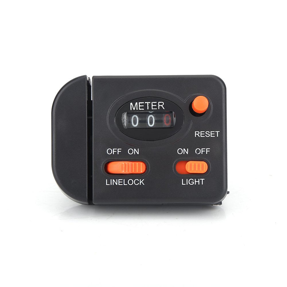 Cosiki Sea Fishing Reel Counter, Clip-on Fishing Line Counter Fishing Rod Counter Fishing Line Counter Professional Clip-on Rod Fishing Line Counter Depth Finder Digital Diaplay 99m