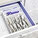 YouCopia LinkedBin Utensil and Silverware Drawer Organizer, White, 2-Piece Set