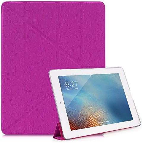 iPad 2/3/4 Origami Case - GOOOA Origami Smart Case Hard Back Cover (with Auto Wake / Sleep),fit iPad 2, 3 &amp; 4 (2nd, 3rd and 4th Generation iPad),Pink