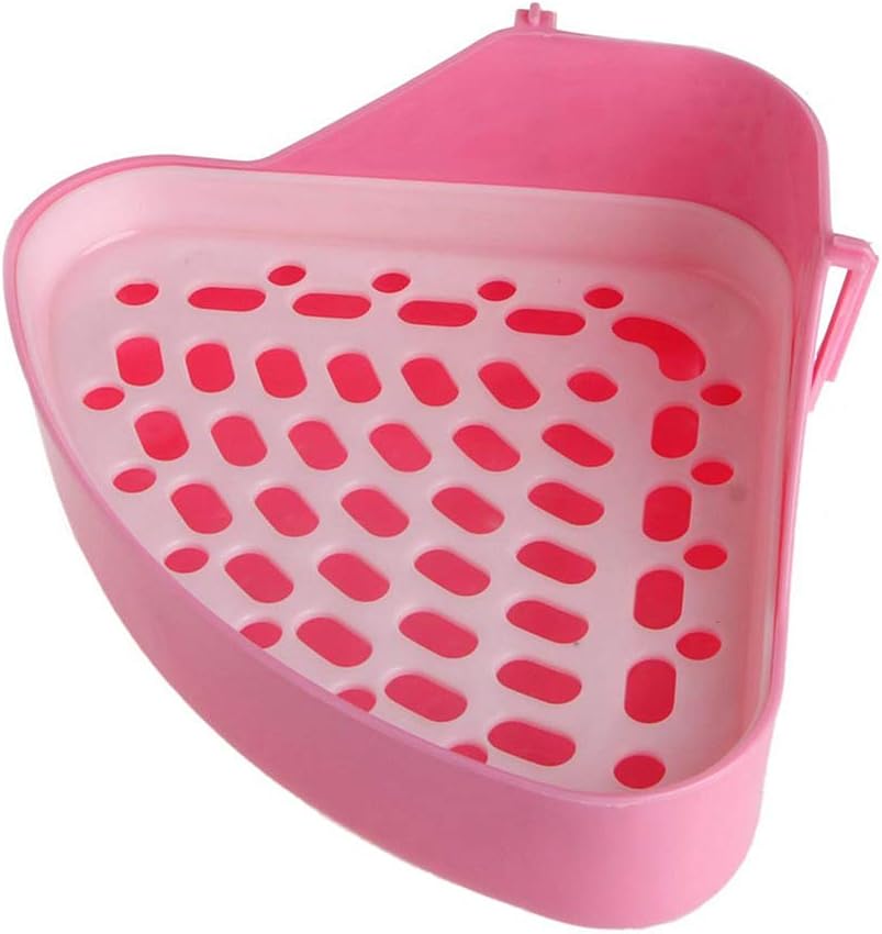 CADANIA Pet Toilet Small Animal Cat Rabbit Pee Potty Corner Clean Litter Trays - Red