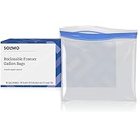 Amazon Brand - Solimo Freezer Gallon Bags, 90 Count