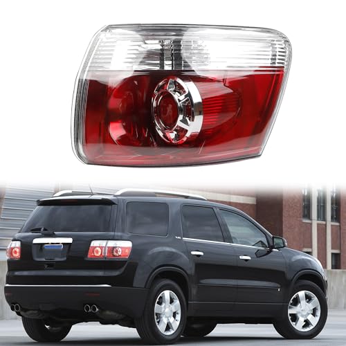 Photo 1 of Dasbecan Passenger Side Tail Light Assembly Compatible with GMC Acadia 2007-2012 Rear Right Outer Tail Lamp Replaces# 20912756 GM2801216 W/Light Bulbs (4PINS)