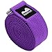 REEHUT Yoga Strap 6ft with Ebook - Durable Polyester Cotton Exercise Straps w/Adjustable D-Ring Buckle for Stretching, General Fitness, Flexibility and Physical Therapy Purple