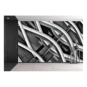 Abstract Design Curve Line - Removable Wall Mural | Self-Adhesive Large Wallpaper - 66x96 inches