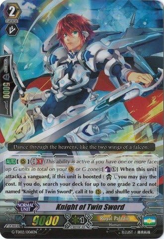 Cardfight!! Vanguard TCGKnight of the Twin Sword (G-TD02/006EN) - G Trial Deck 2: Divine Swordsman of the Shiny Star
