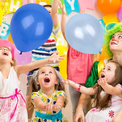 AMOR PRESENT 110PCS Party Balloons, 12 Inch Latex Balloons Large Balloons Garland Arch Kit for Wedding Birthday Party Decorations Blue