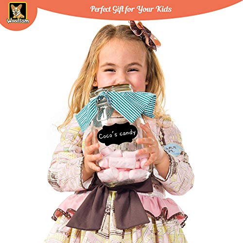 Woodsam Chalkboard Labels Chalk-Stickers for Mason-Jars