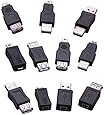 RIJER 5 Pin OTG Adapter Converter USB Male to Female for Computer Tablet Pc Mobile Phone 11 Pack