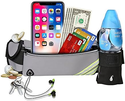 Fadri Running Belt Waist Pack - Water Resistant Runners Belt Fanny Pack for Hiking Fitness Adjustable Running Pouch for Apple iPhone X 8 7 7+ Samsung Note Galaxy in Running Walking Cycling Gym