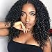 FAVE 14 Inch Curly Bob Human Hair Wigs for Black Women Brazilian Virgin With Baby Hair Remy Afro Curly Lace Front Human Hair Wigs Middle Part Wig Human Hair 150% Density Natural Color (14 inch)