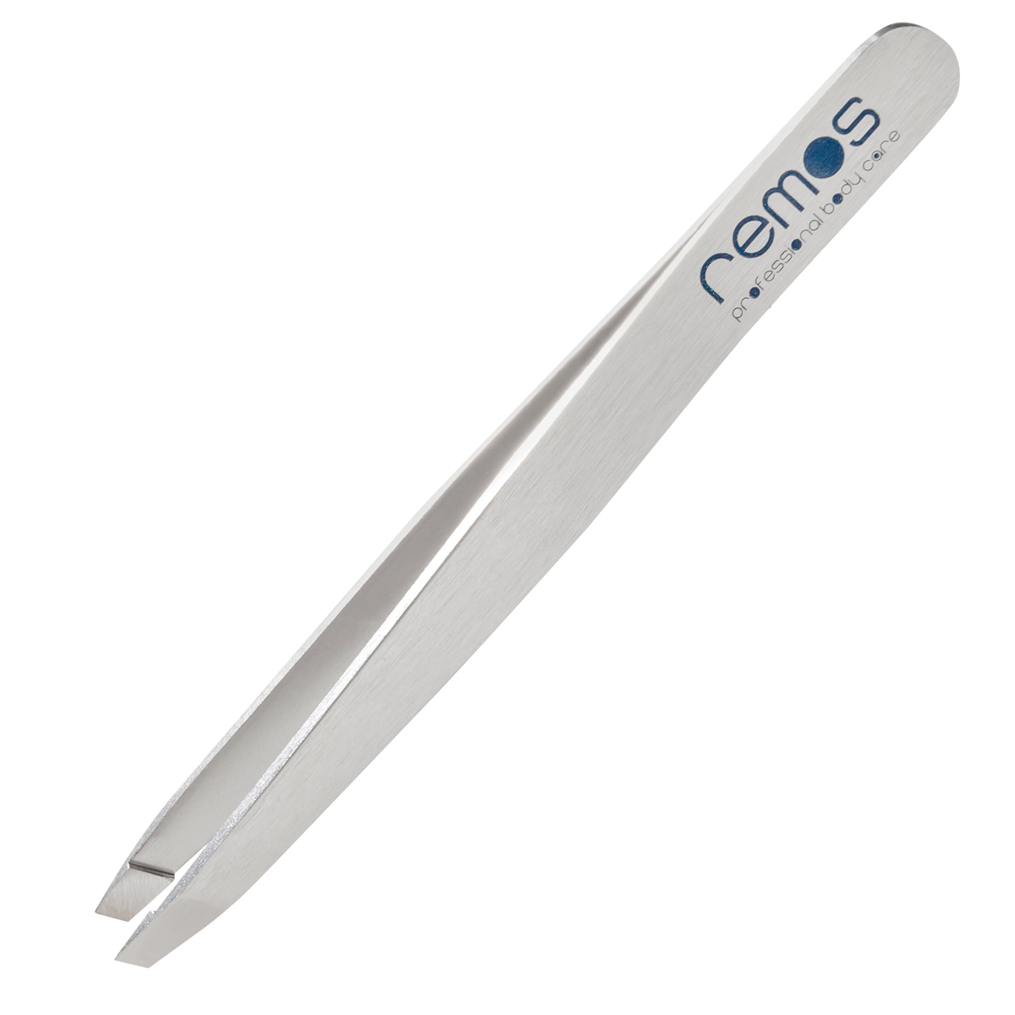 REMOS Professional Eyebrow Tweezers with Straight Tip - Stainless 9.5 cm in Satin