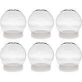 Creative Hobbies Pack of 6 (100mm) 4 Inch DIY Snow Globe Water Globe - Clear Plastic with Screw Off Cap | Perfect for DIY Crafts and Customization