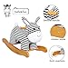 labebe Child Rocking Horse Toy, Stuffed Animal Rocker Toy, Infant Zebra Rocker Toy for 1-3 Years, Kid Rocking Horse/Zebra Rocking Horse/Toddler Rocking Horse/Rocker Ride Animal/Plush Rocking Horse