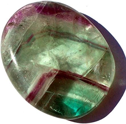 Banded Fluorite Crystal Palm Stone - approx 45mm