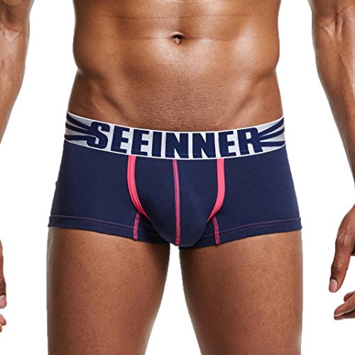 Mens Sexy Underwear,Clearance! AgrinTol Mens Sexy Underwear Shorts Men Boxers Underpants Soft Briefs (L, Navy)