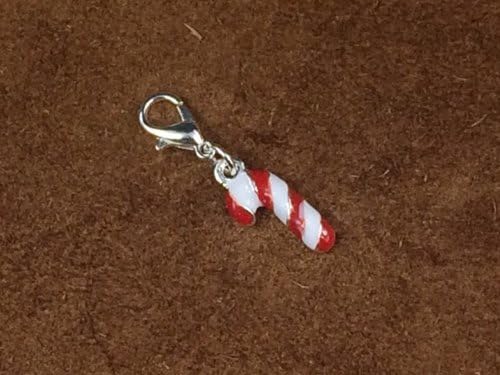 Miniblings Candy Cane Charm Pendant Christmas Cawaiii White Red Enameled Enamel, 19mm - Image 5