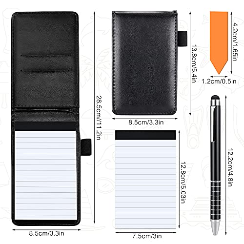 11 PCS Mini Pocket Notepad Holder Set, Meetory Leather Notebook for Men