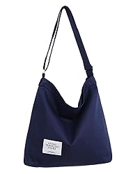 Covelin Women's Retro Large Size Canvas Shoulder