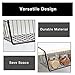 Smart Design Undershelf Storage Basket - Medium - Snug Fit Arms - Steel Metal Wire - Rust Resistant - Under Shelves, Cabinet, Pantry, and Shelf Organization - 16 x 5.5 Inch - Bronze