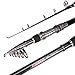 PLUSINNO Telescopic Fishing Rod Pole Spinning Fishing Rod Carbon Fiber Travel Rod for Saltwater Freshwater Rods(2.1M 6.89Ft)