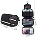 Relavel Hanging Toiletry Bags Travel Organizer Handbag Waterproof Compact Cosmetic Bag Carry Case with Hanging Hook for Personal Care Hygiene Purse (Black)