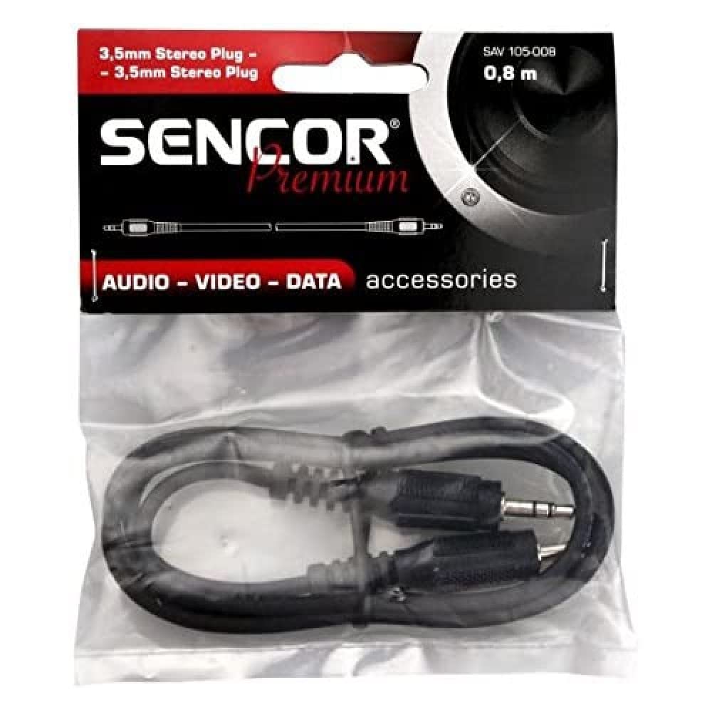 SENCOR SAV 105-008 3.5 mm Stereo Jack Plug to 3.5 mm Stereo Jack Plug Length 0.8 m 3.5 Jack 3.5 Jack