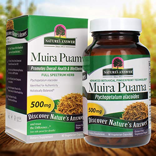 Nature's Answer Muira Puama Bark 90 Capsules 100 Natural Vegan High
