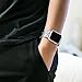 eLander Stainless Steel Metal Strap Business Replacement Band for Apple Watch Series 1 2 3 4 (42mm and 44mm Space Gray)
