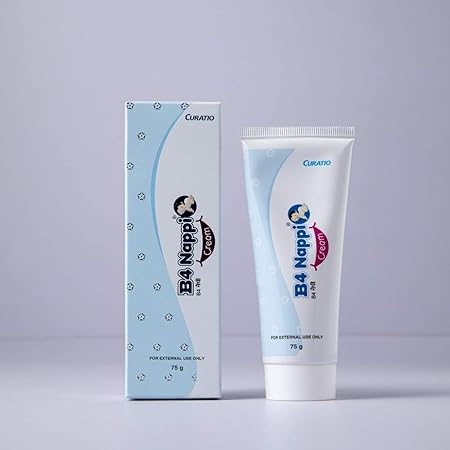 B4 Nappi Cream 75gm - No.1 Pediatrician Prescribed Diaper Rash Prevention Cream.